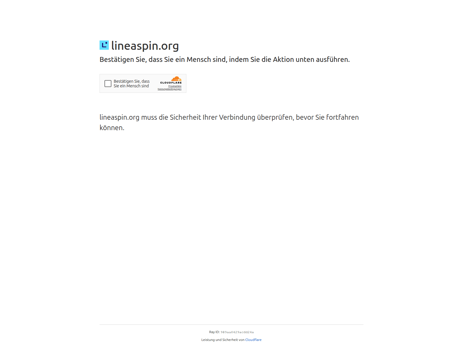 Screenshot of lineaspin.org