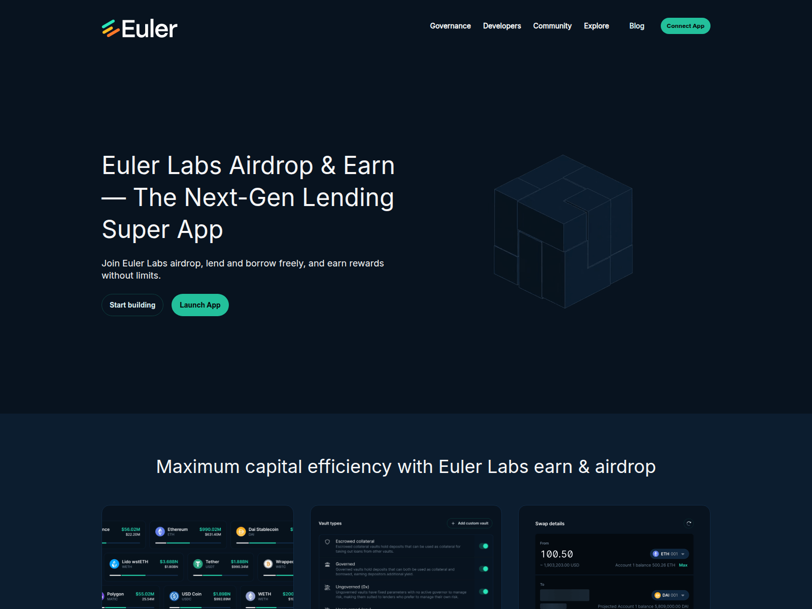 Screenshot of eulerlabs.finance