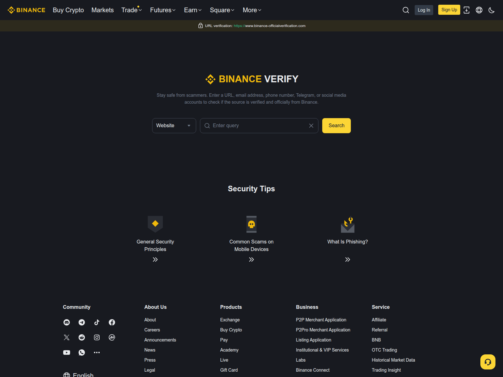 Screenshot of binancelisting.help