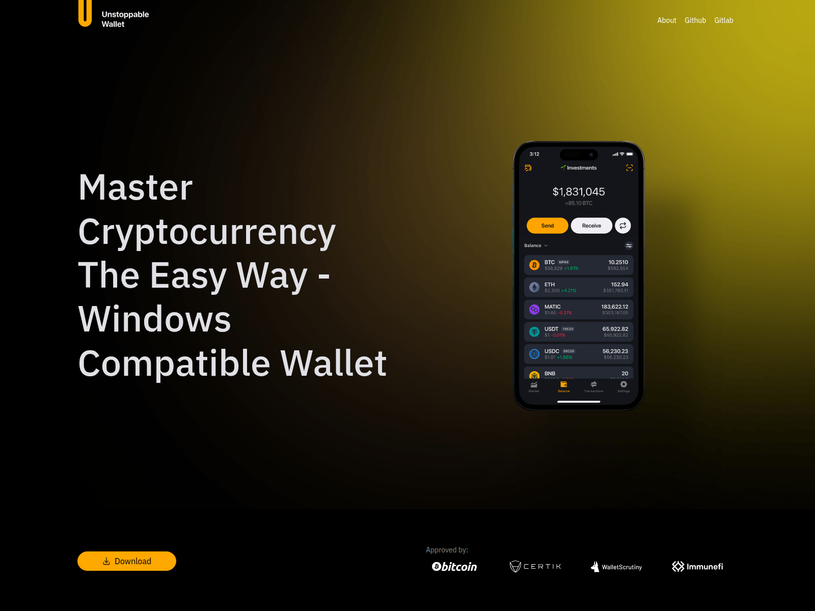Screenshot of unstoppable-money.com