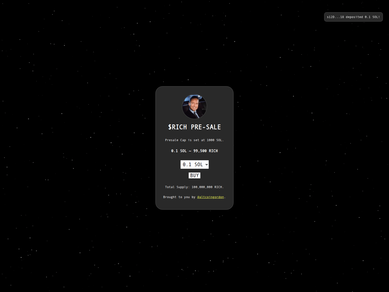 Screenshot of gordon-presales.xyz