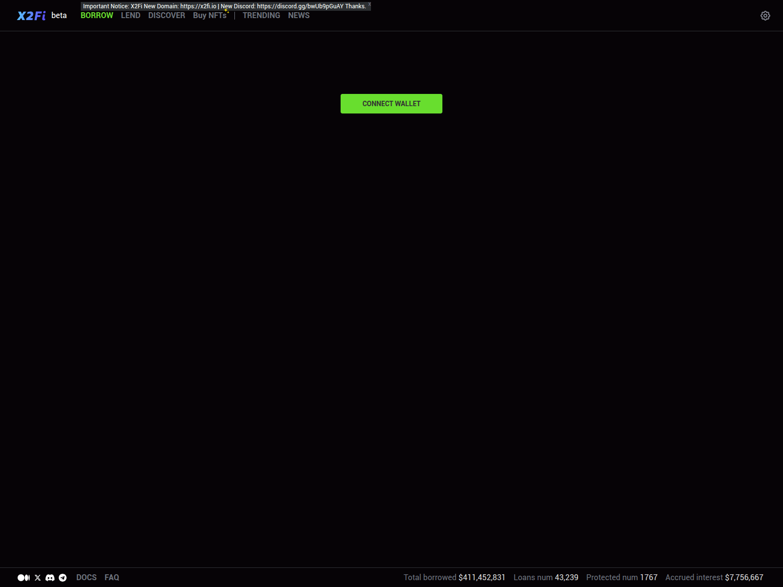 Screenshot of x2fi.io