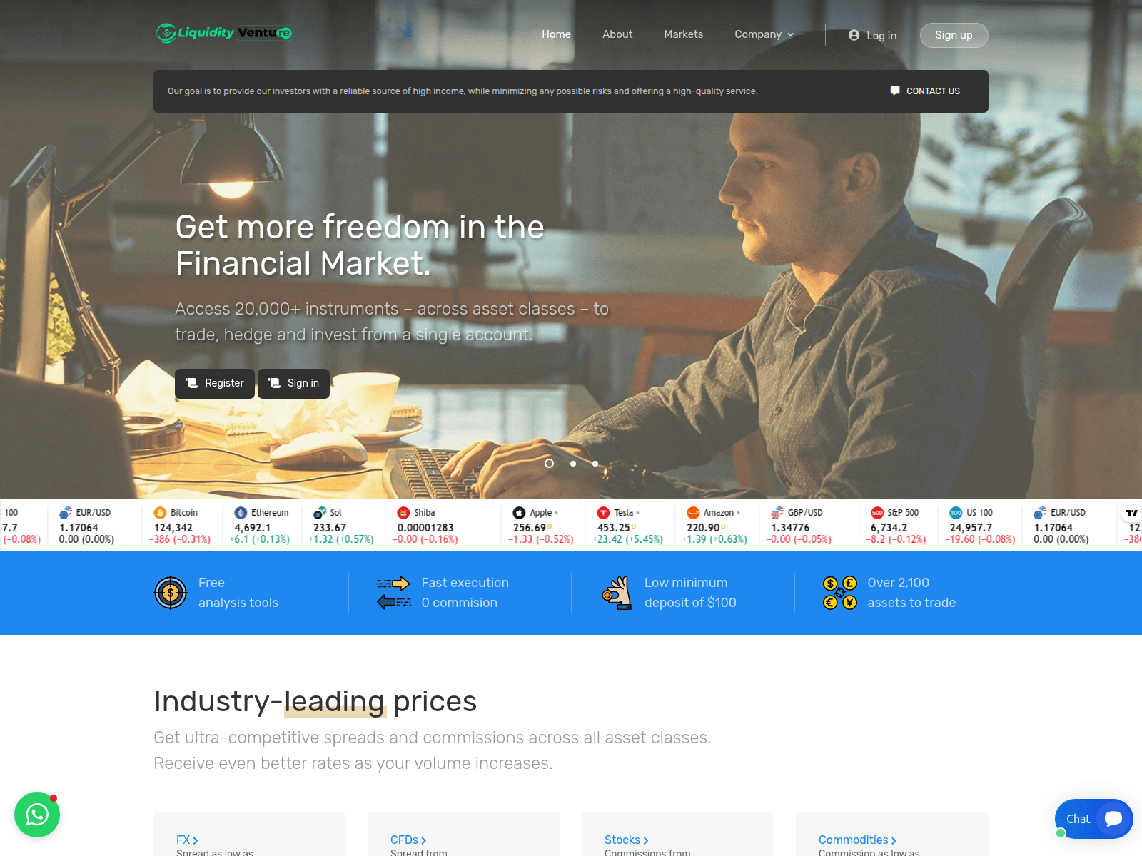 Screenshot of liquidityventure.org