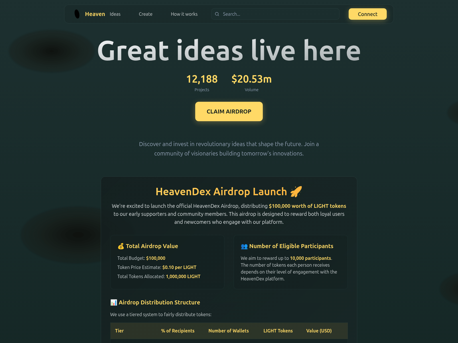 Screenshot of heavendev.xyz