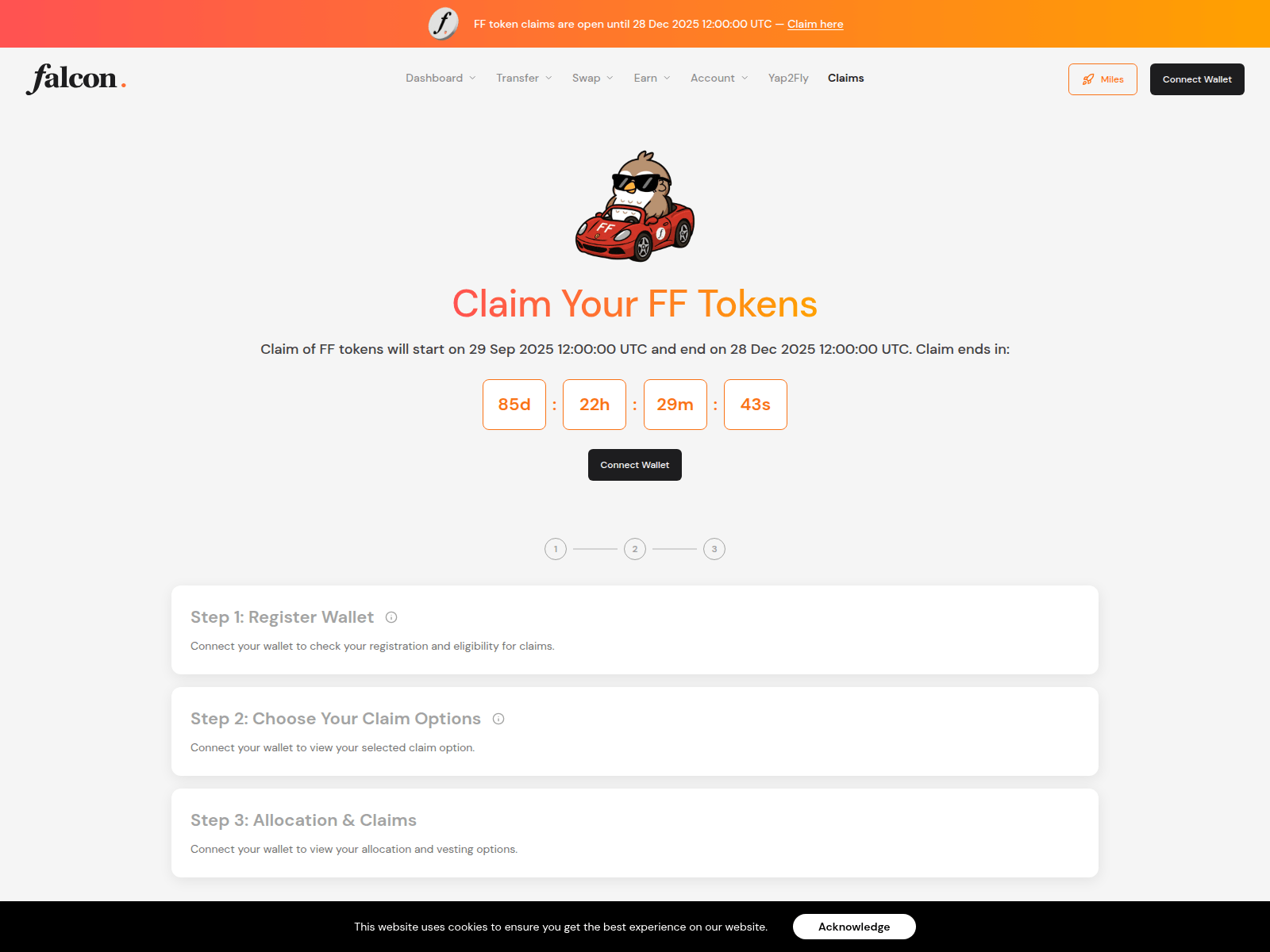 Screenshot of falcon.flnance.network