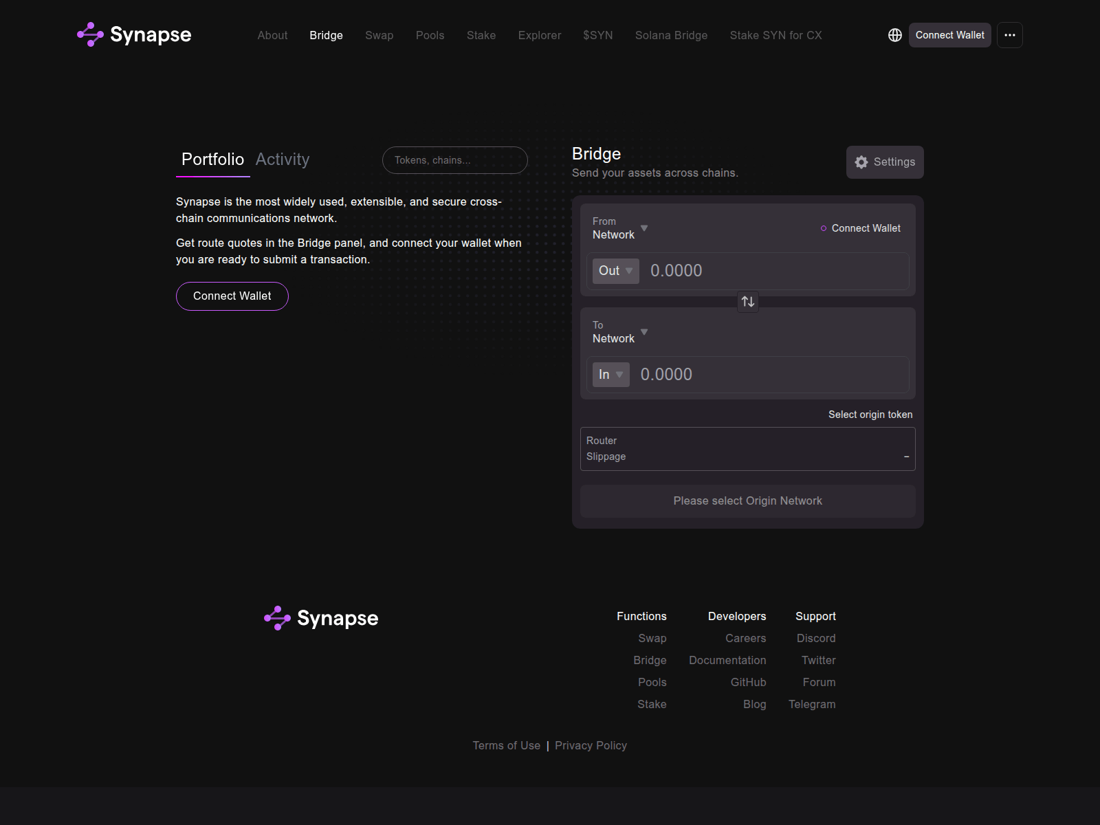 Screenshot of synapseprotocol.co