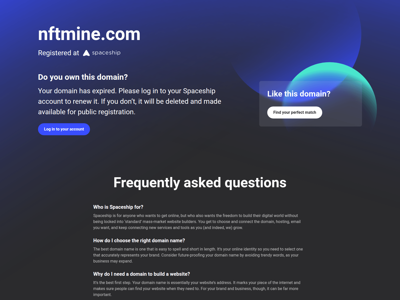 Screenshot of nftmine.com