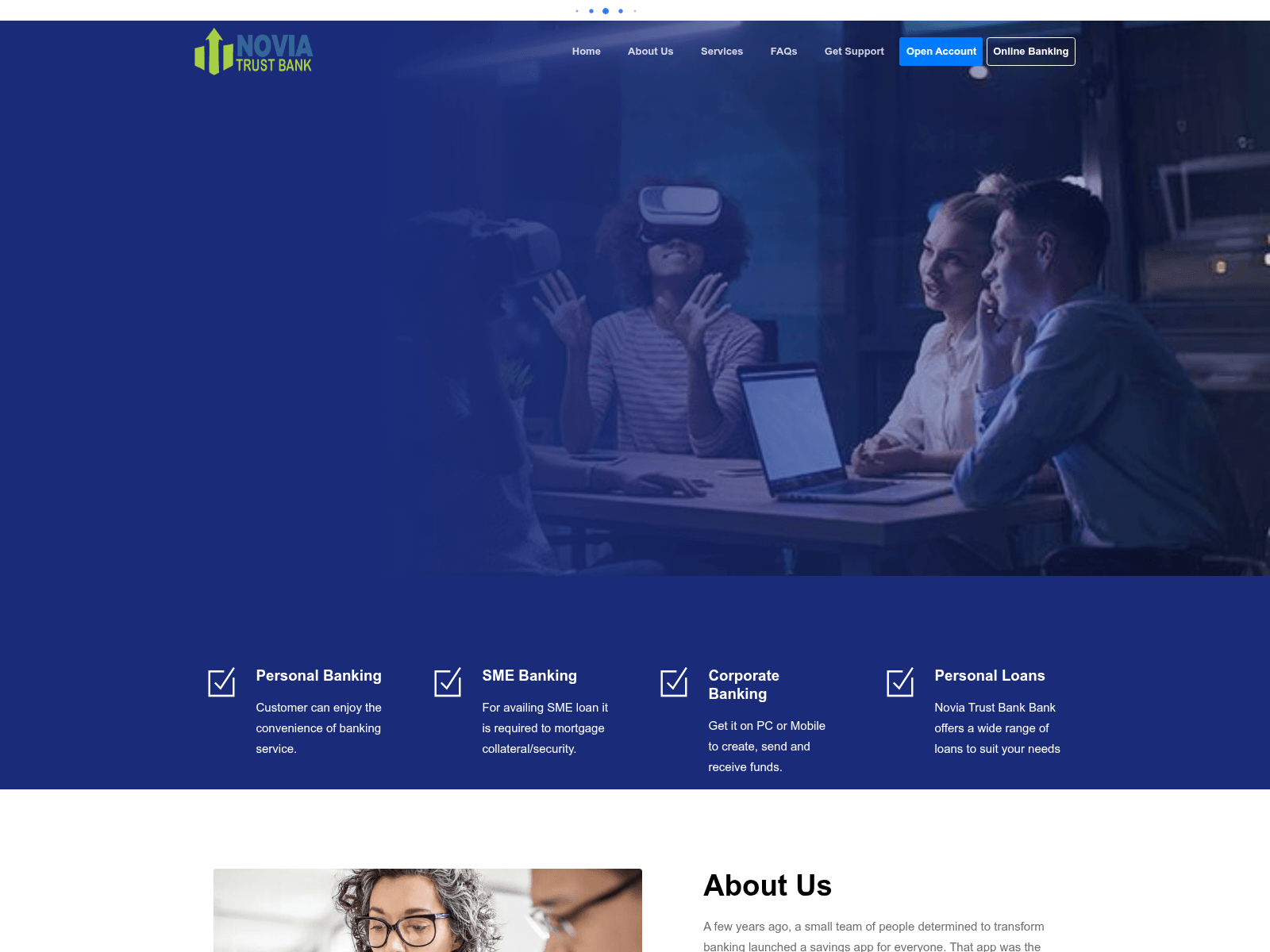 Screenshot of finoviatrust.com