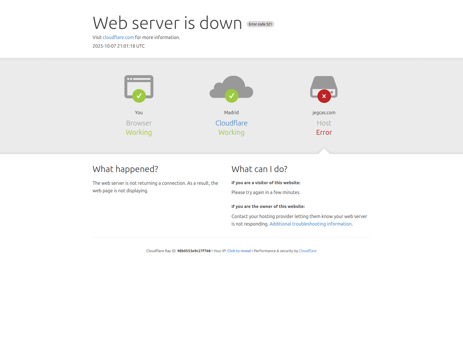 Screenshot of jegcas.com