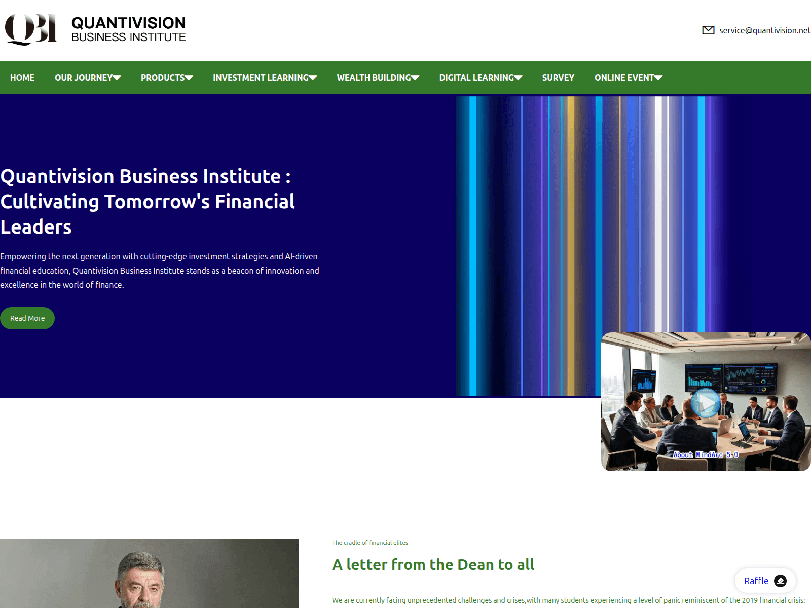 Screenshot of quantivisionbusinessinstitute.net