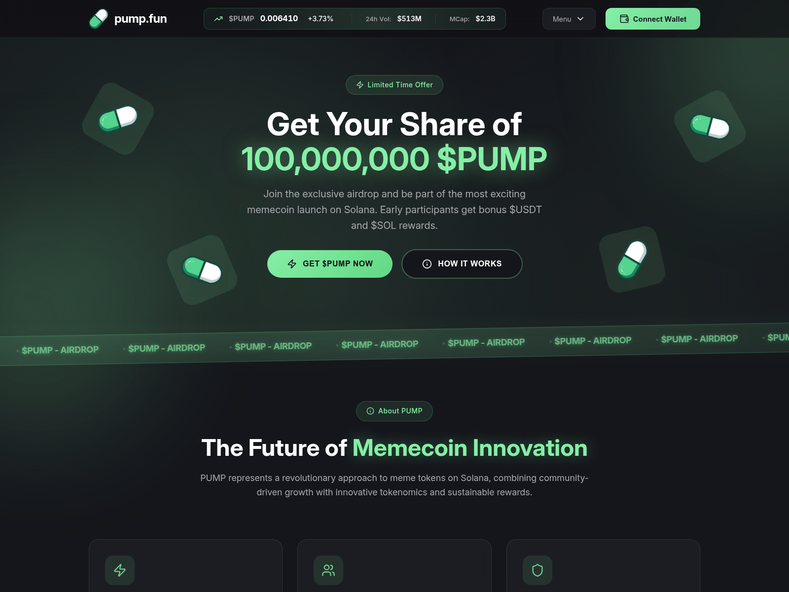 Screenshot of compensation-pump.fun