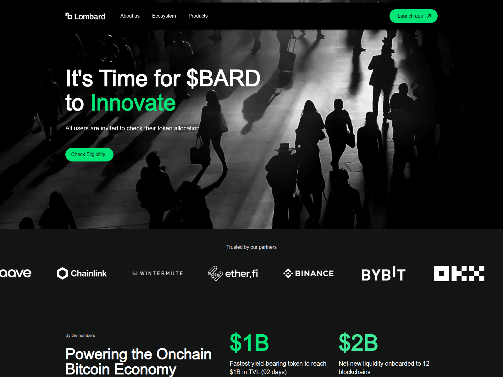 Screenshot of lombard.finance-eligibility.com