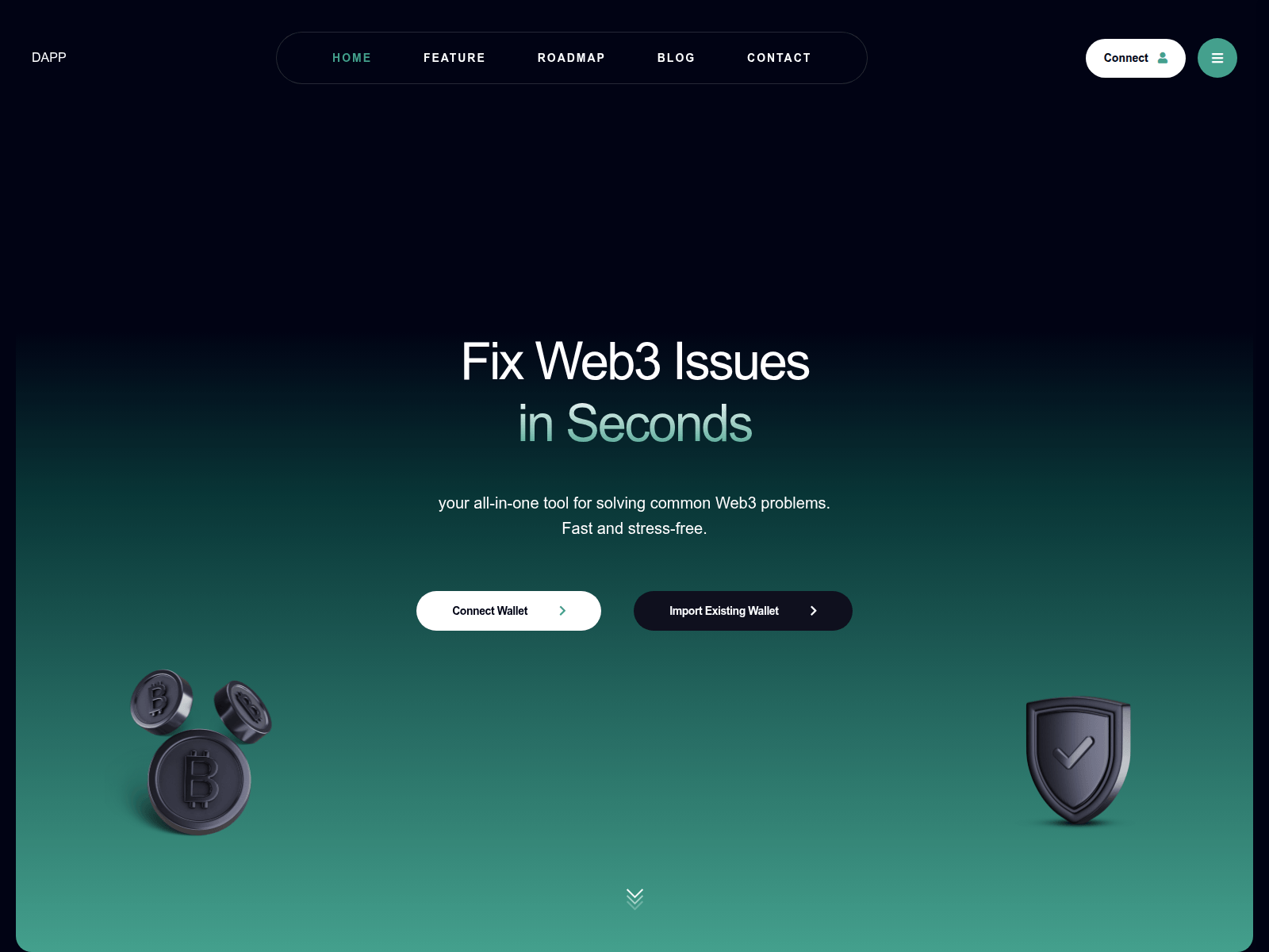 Screenshot of web3dapp.xyz