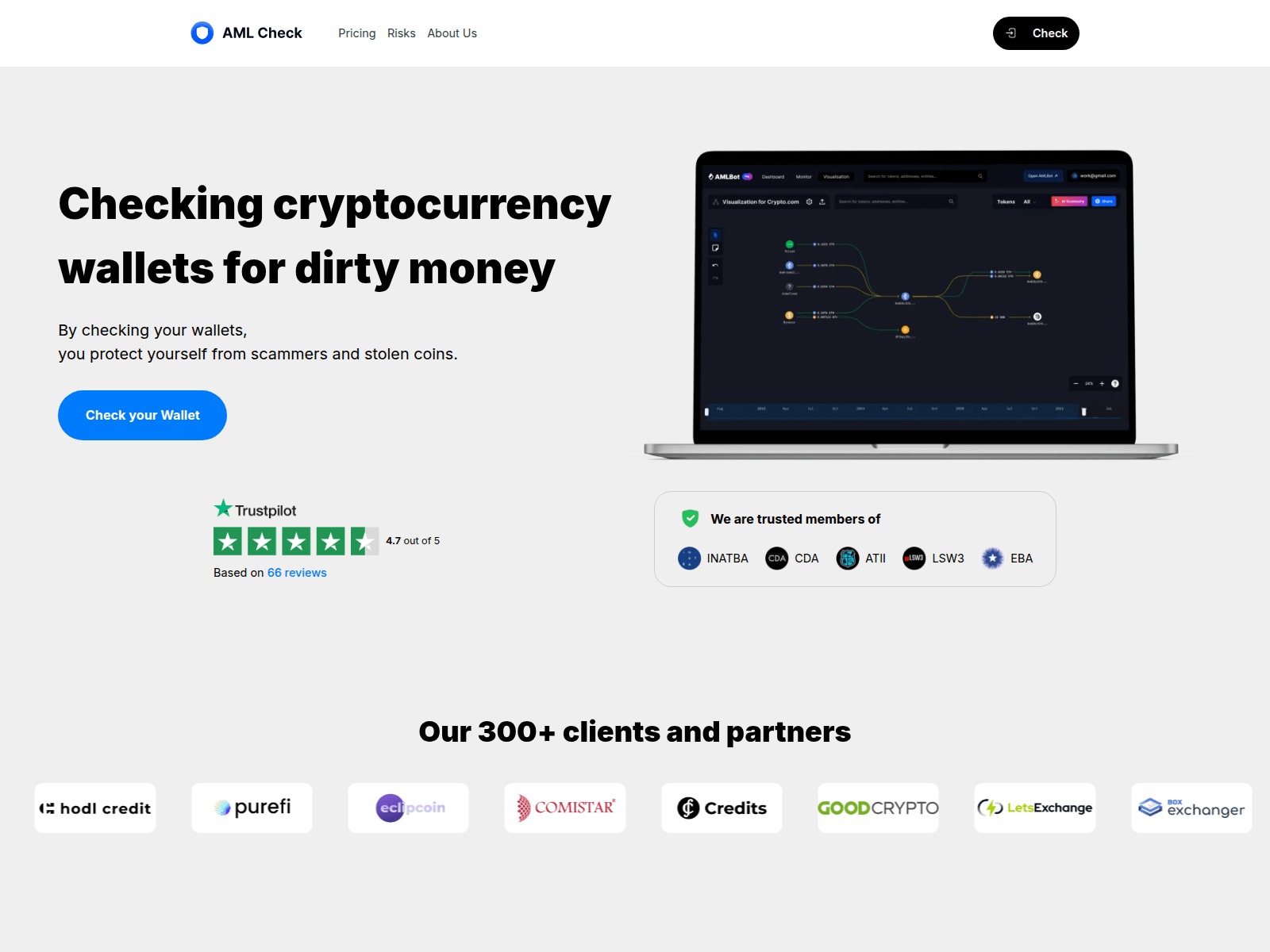 Screenshot of aml-check.ink