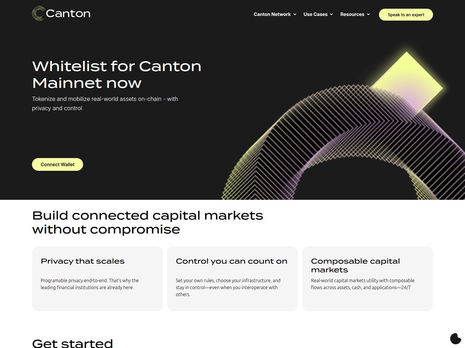 Screenshot of whitelist-canton.network