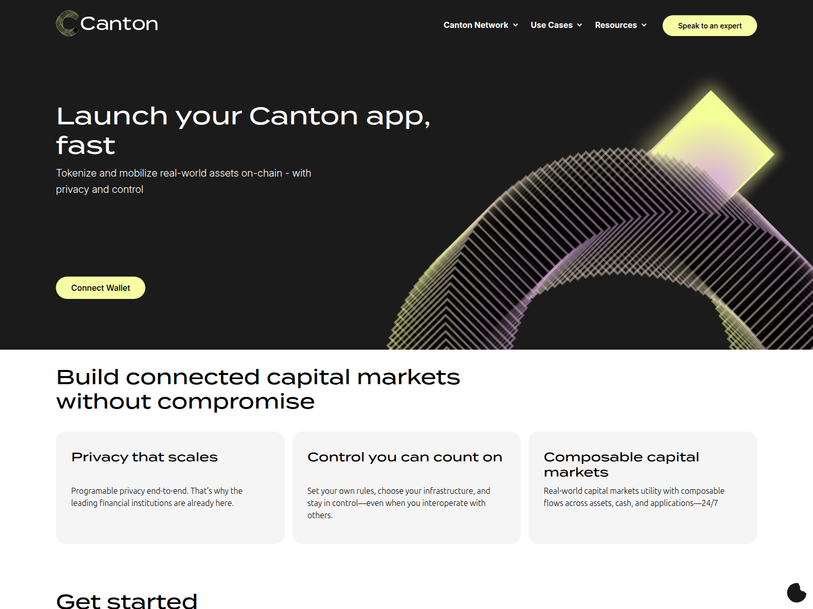 Screenshot of register-canton.network