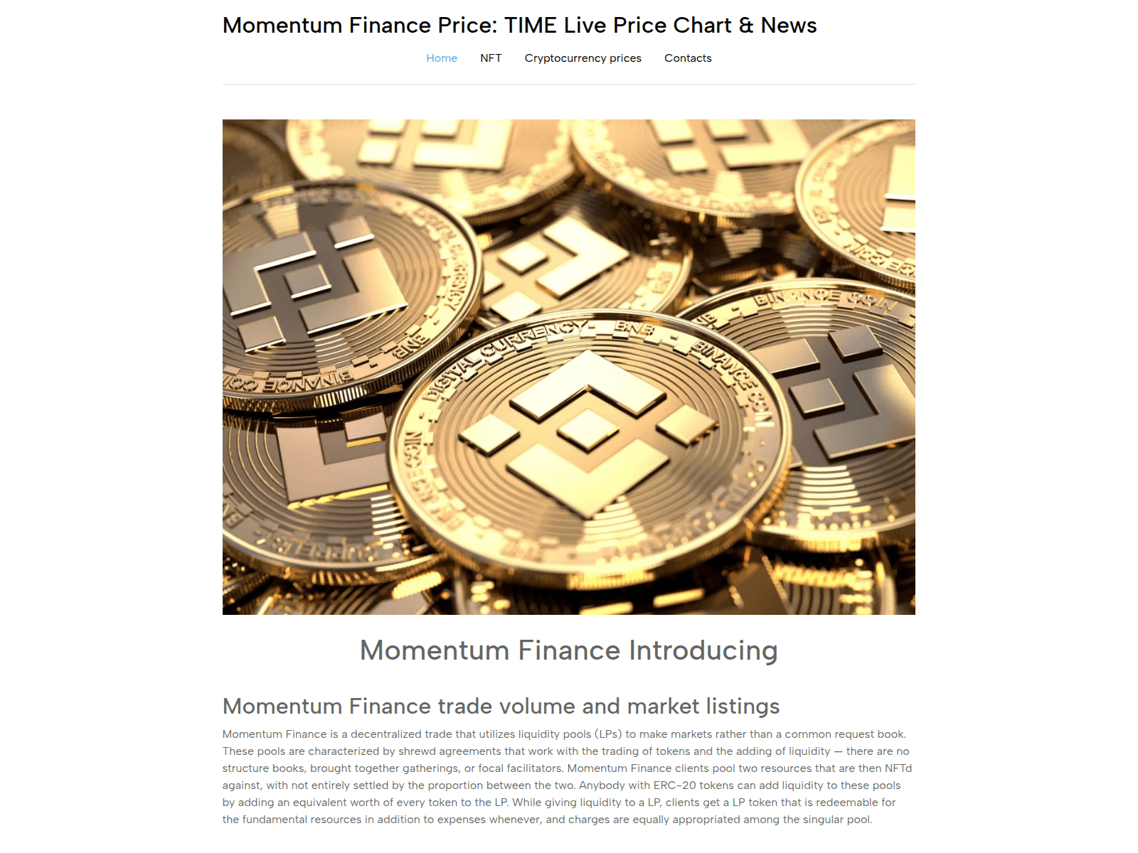 Screenshot of momentum-finance.github.io