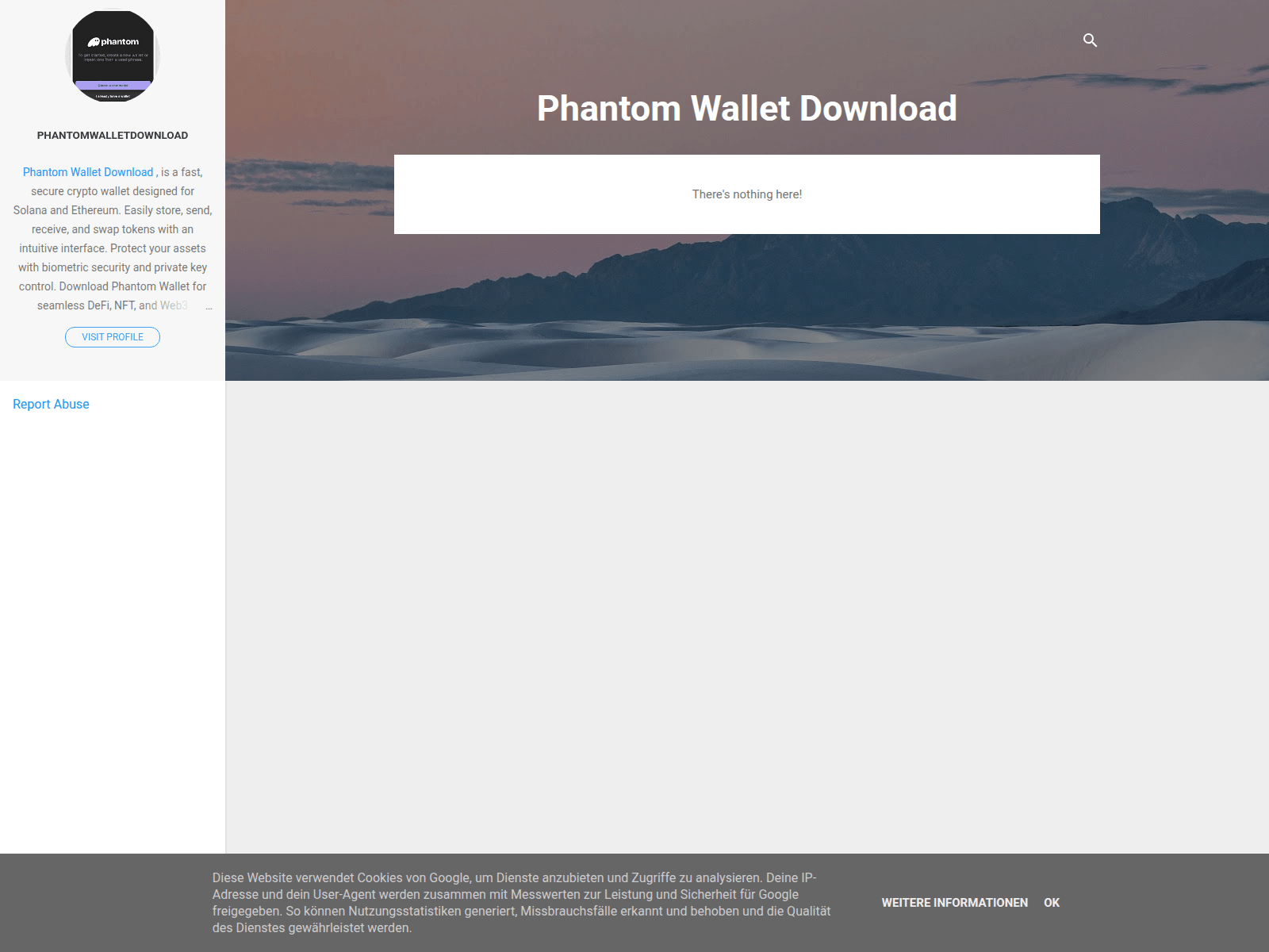 Screenshot of phantomwalletdownload.blogspot.com.br