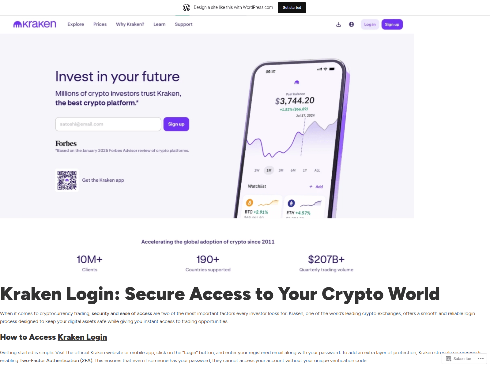 Screenshot of krakenllgin.wordpress.com