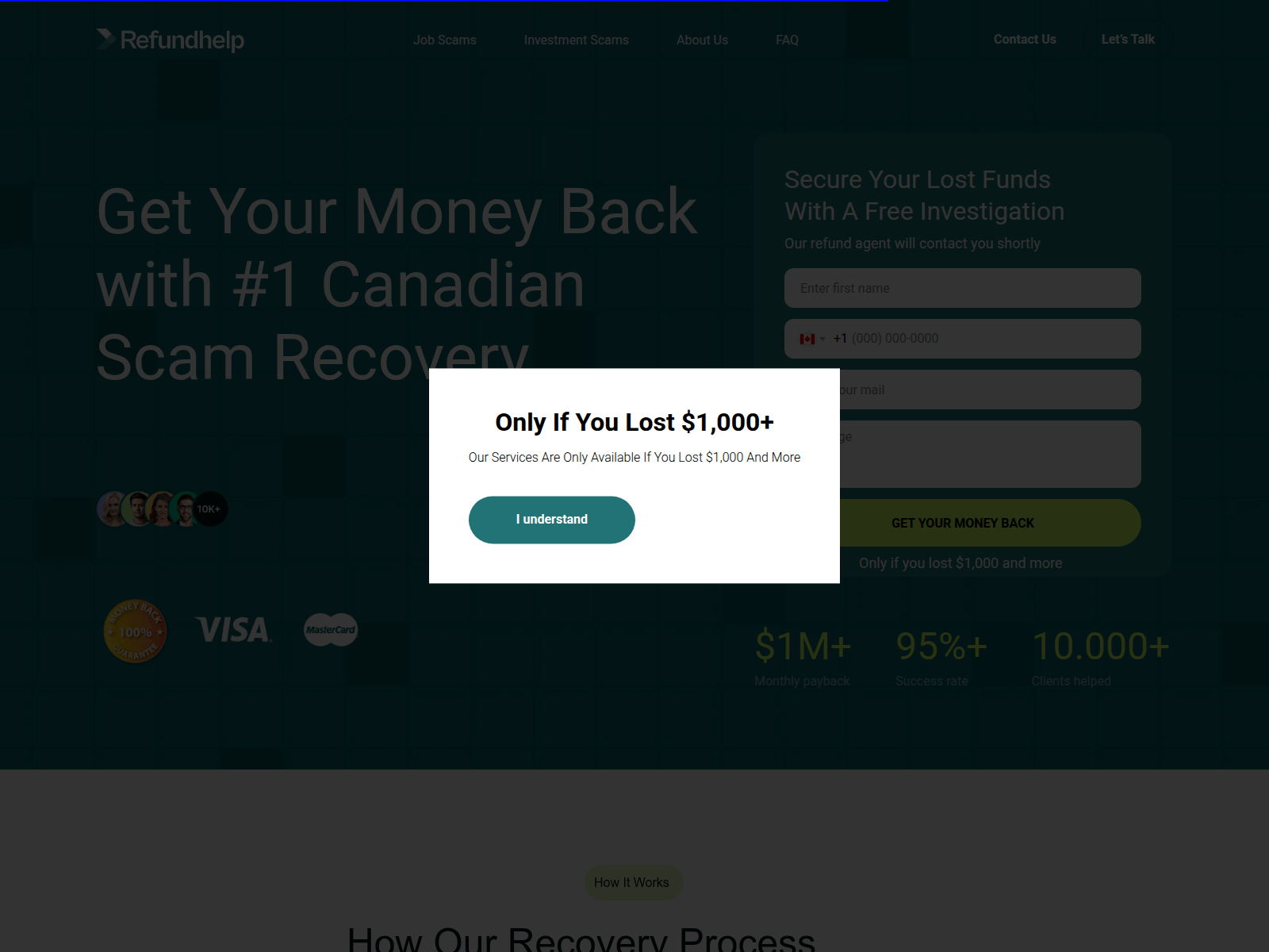 Screenshot of canadafastrefund.com