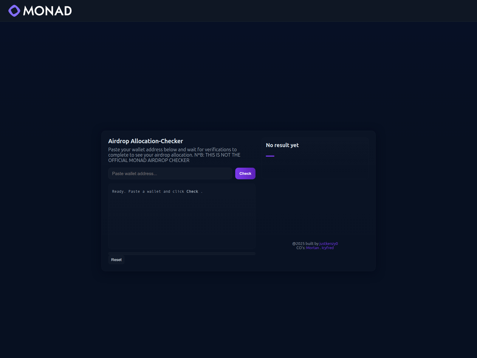 Screenshot of monaddrop-checker.vercel.app