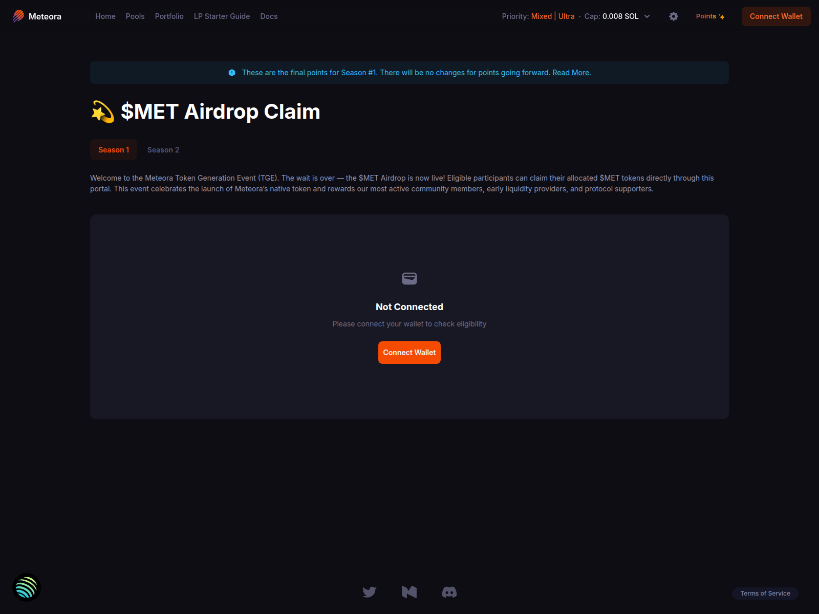 Forensic screenshot of meteoradrop.com