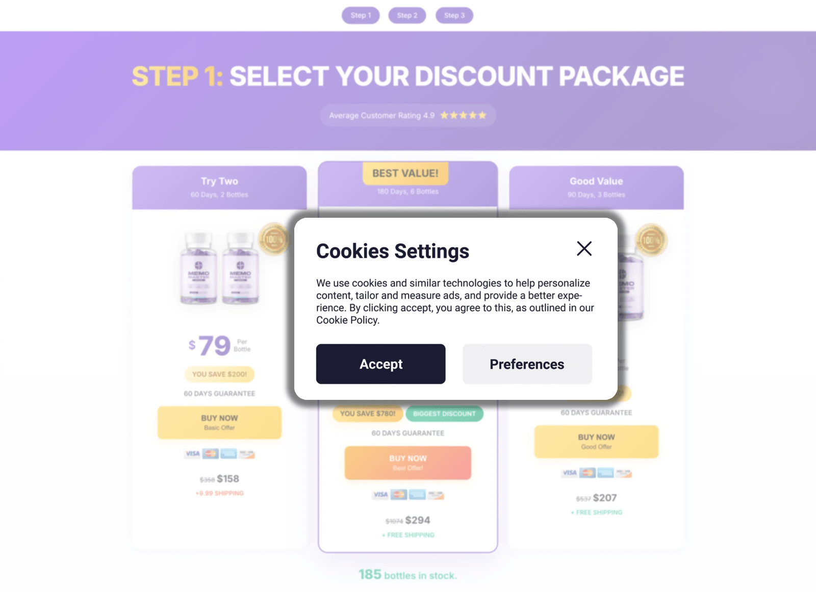 Screenshot of memomaster-page.shop