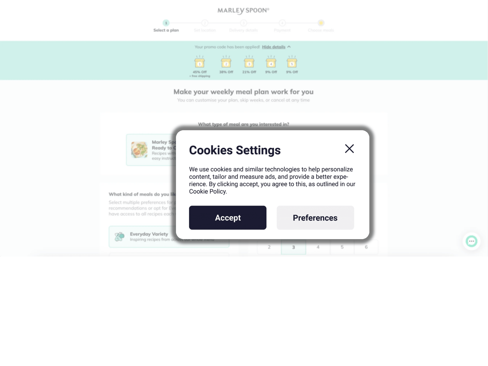 Screenshot of marleyspoon-page.shop