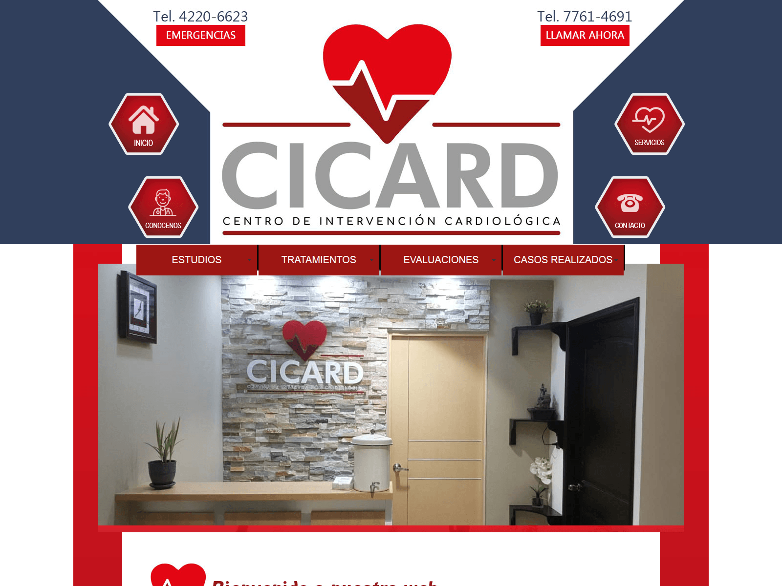 Screenshot of centrodeintervencioncardiologica.com
