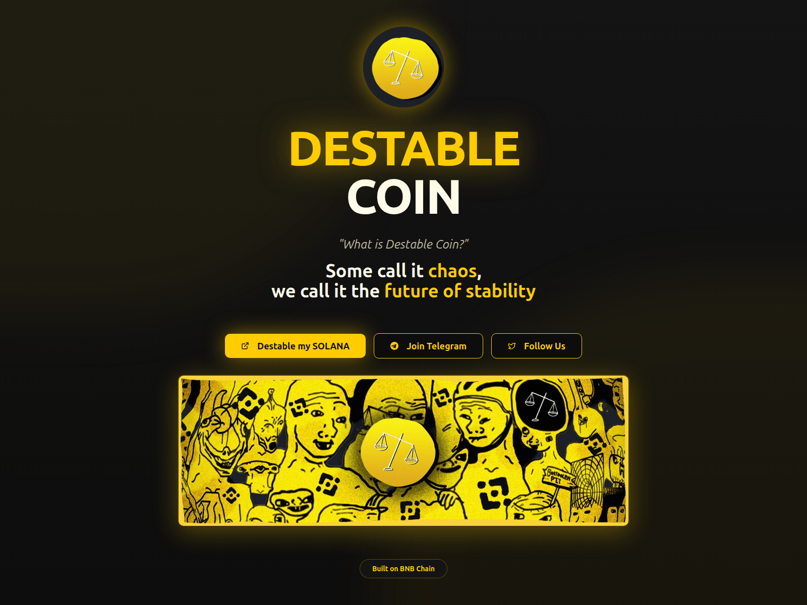 Screenshot of destablecoin.live