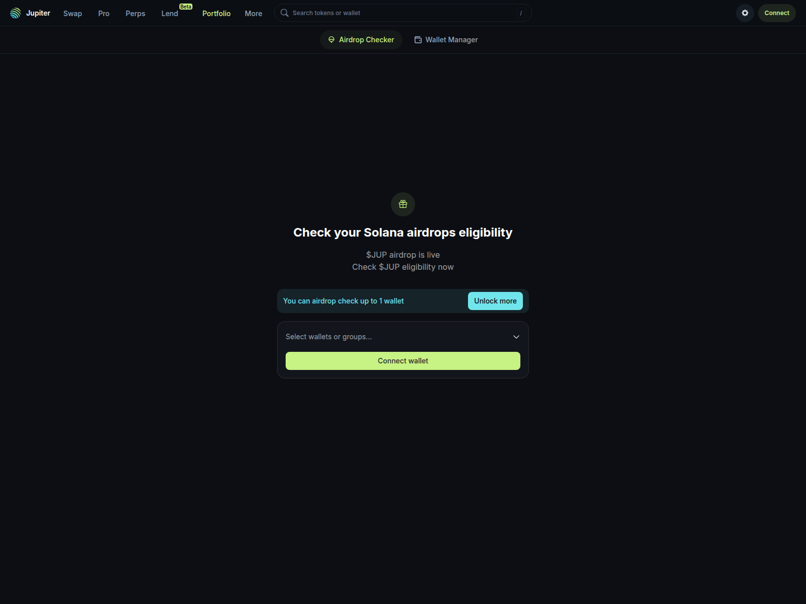 Screenshot of jup-checker.xyz