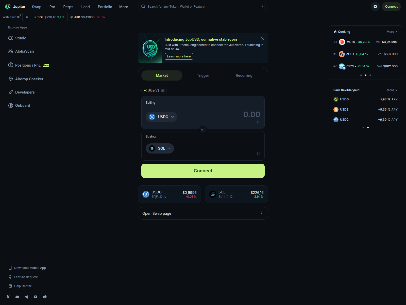 Screenshot of jup.ag-v3-dex-beta-secure.cloud