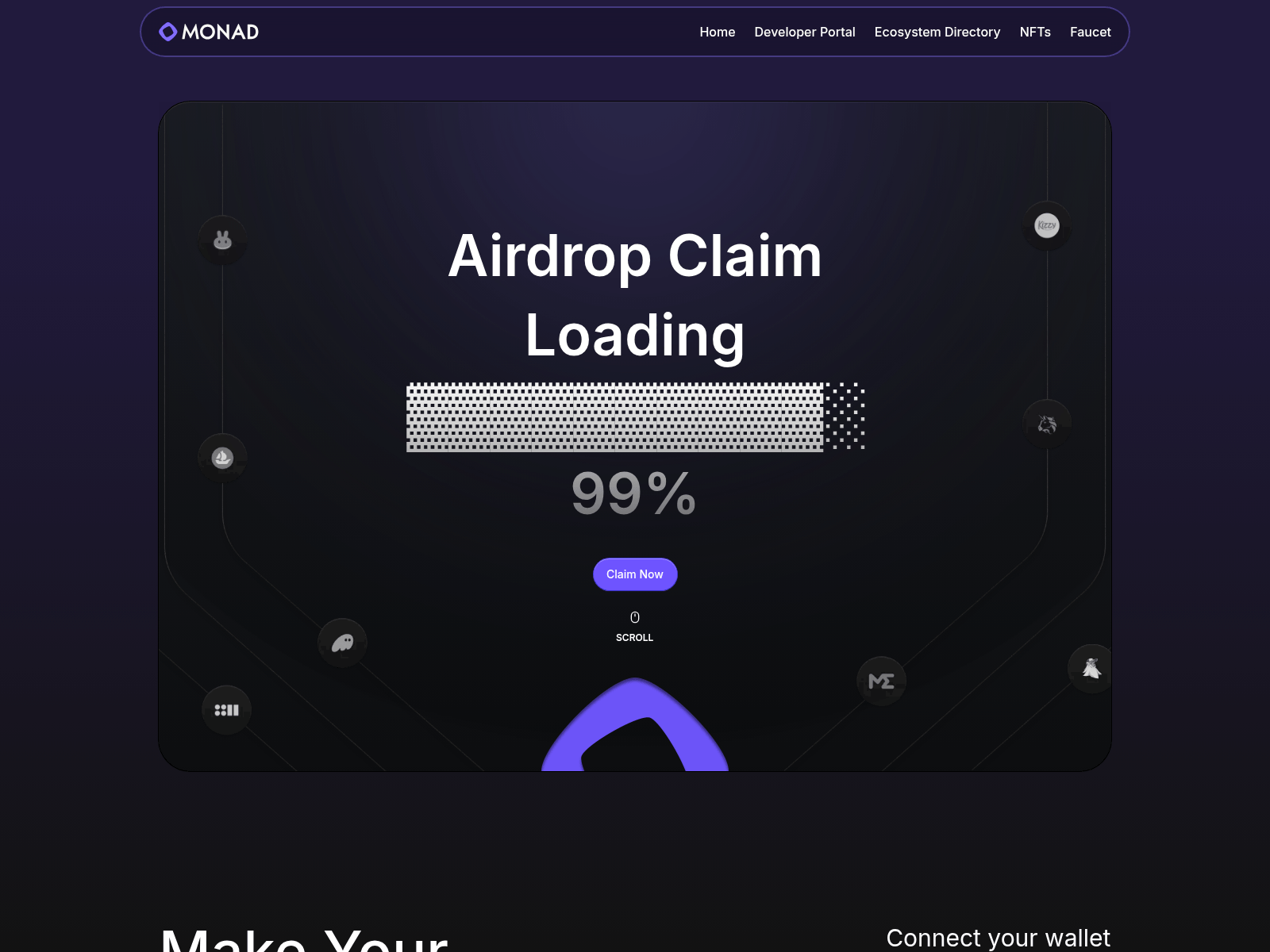 Screenshot of claims-monad.com