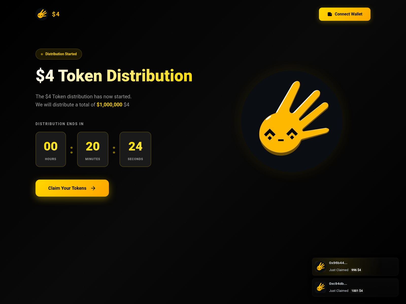 Screenshot of 4onbsc-allocation.xyz