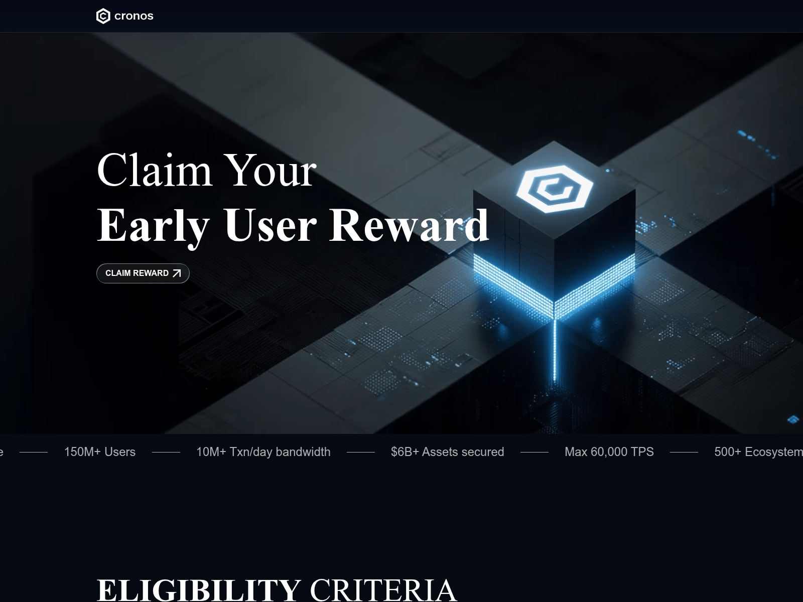 Screenshot of cronosrewards.live