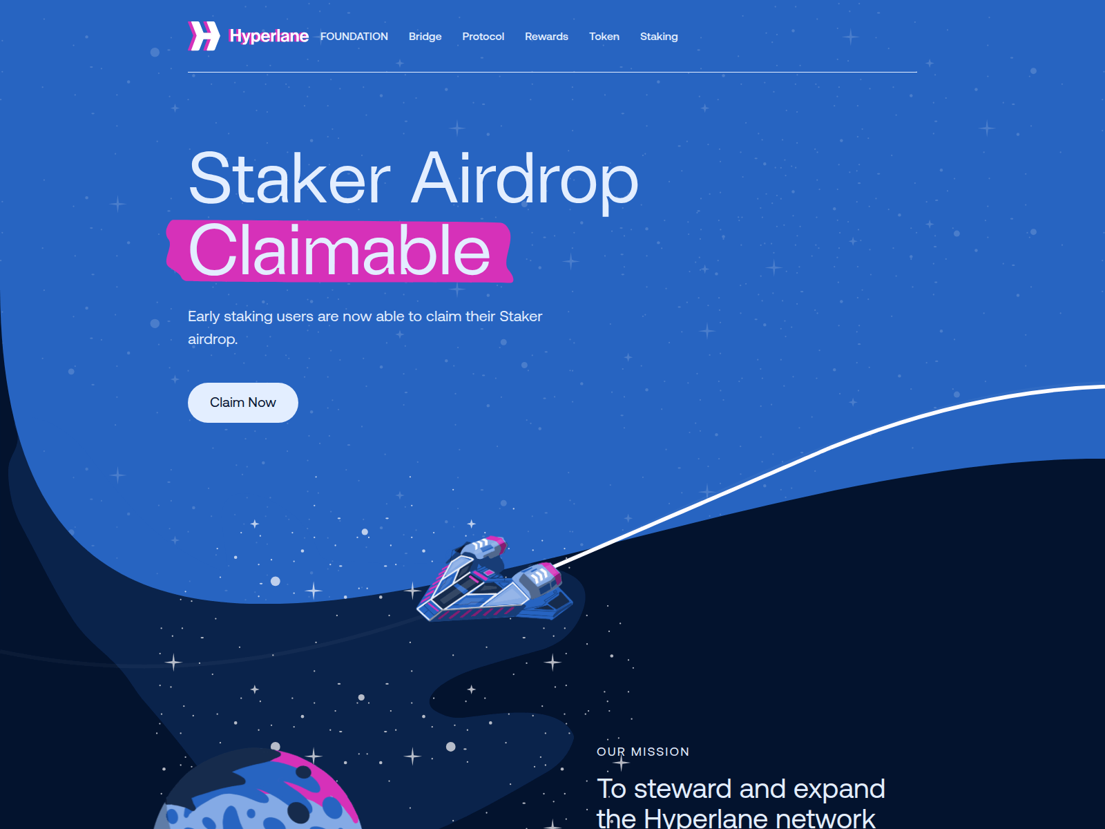 Screenshot of claim-hyperlane.app