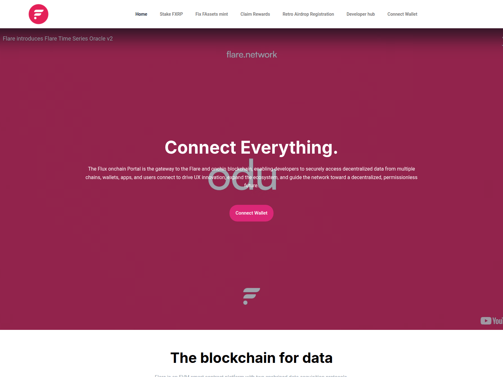 Screenshot of fluxonchain.info