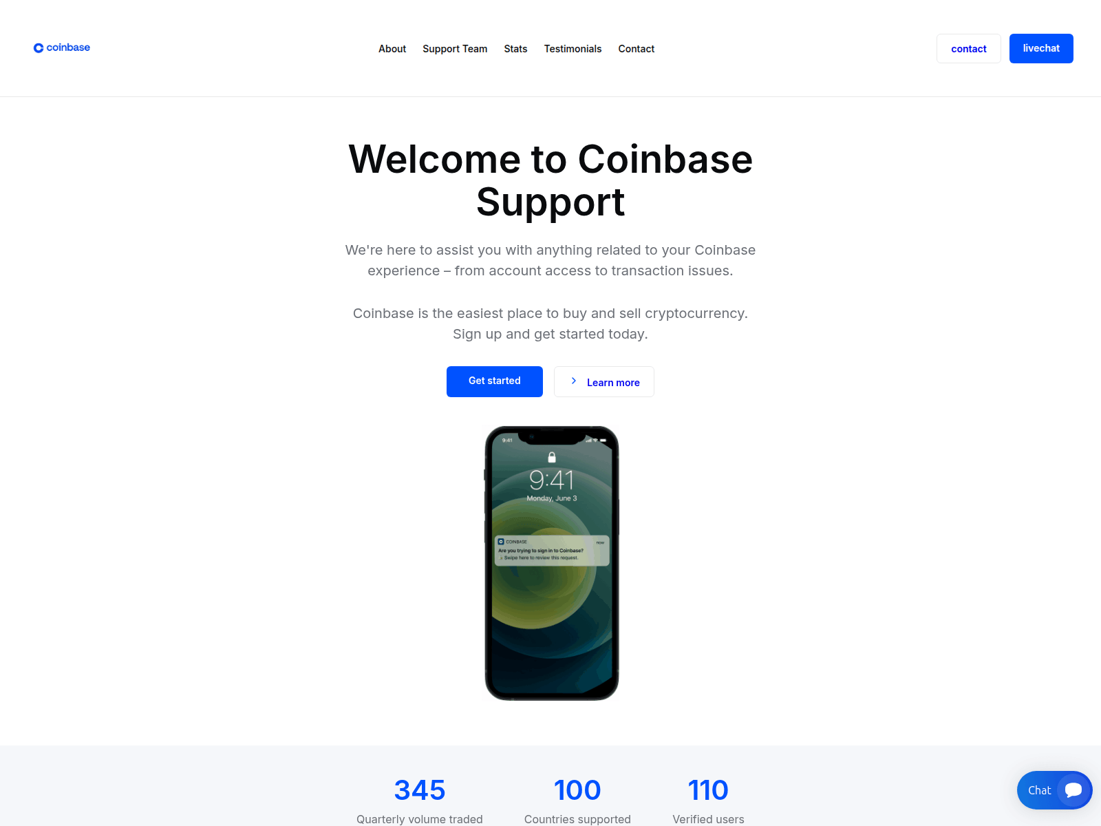 Screenshot of coin.base-supports.com