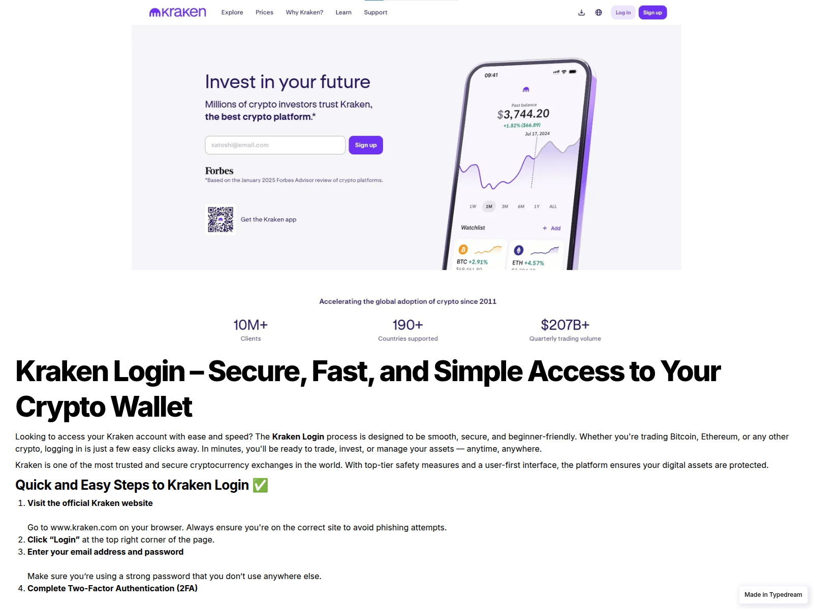 Screenshot of secure-app-krakeen.typedream.app