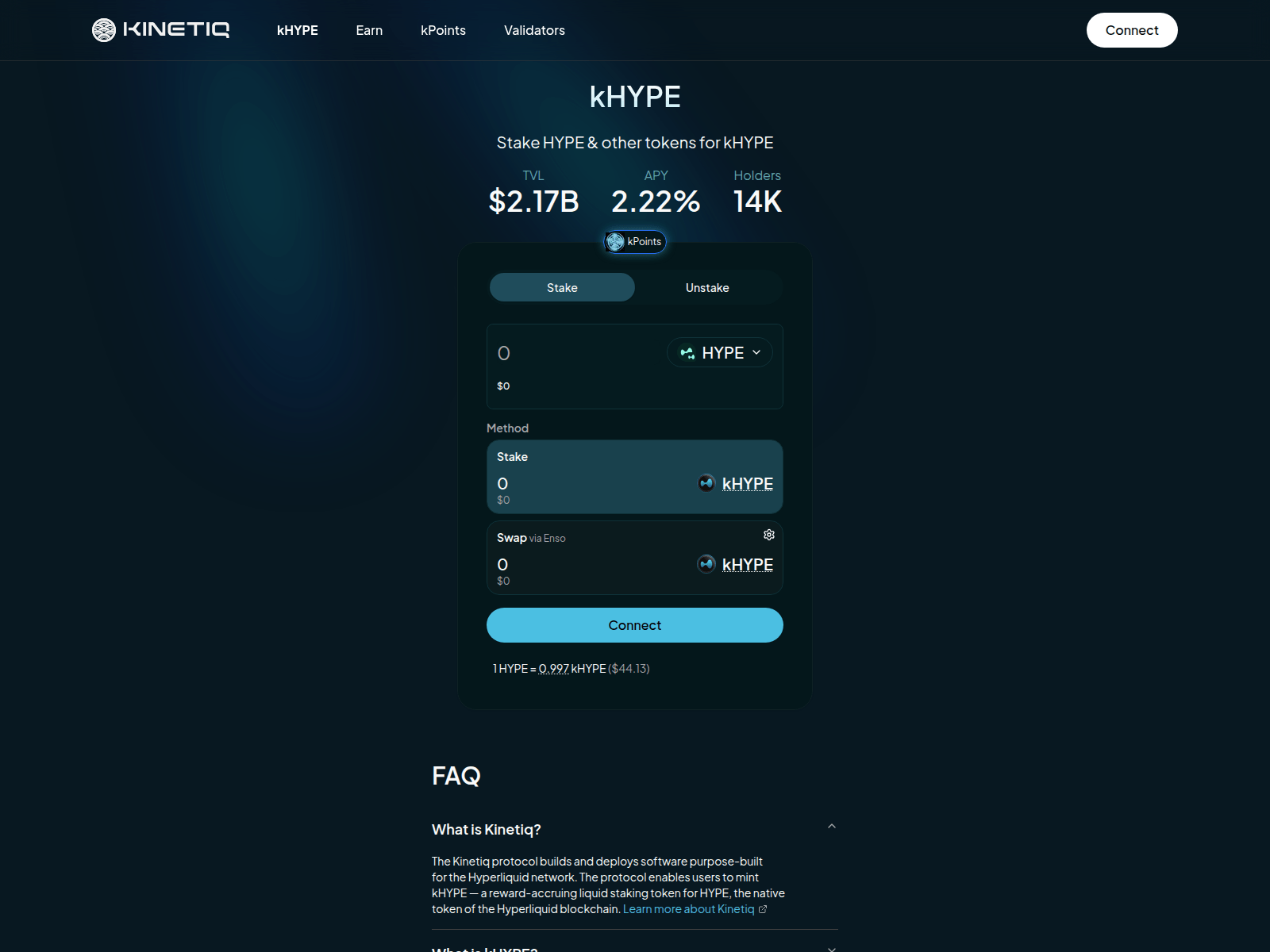 Screenshot of app.kinetlq.net