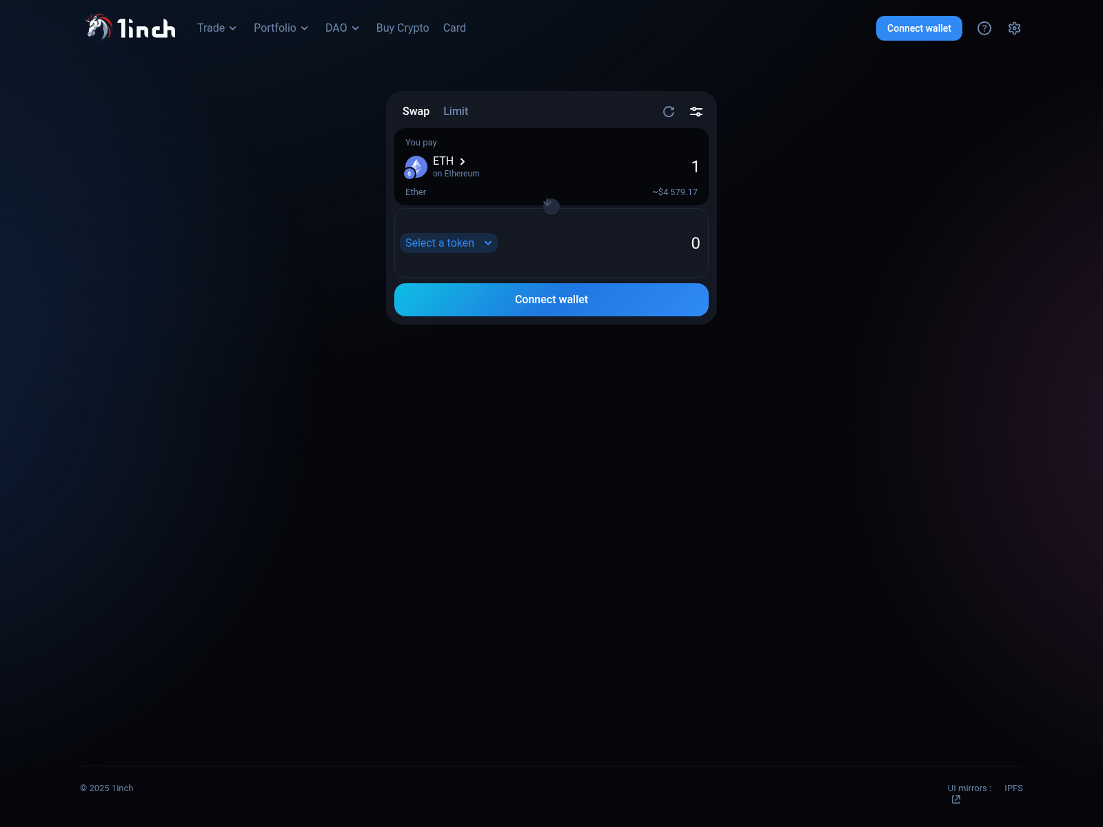 Screenshot of www-app1inch.com