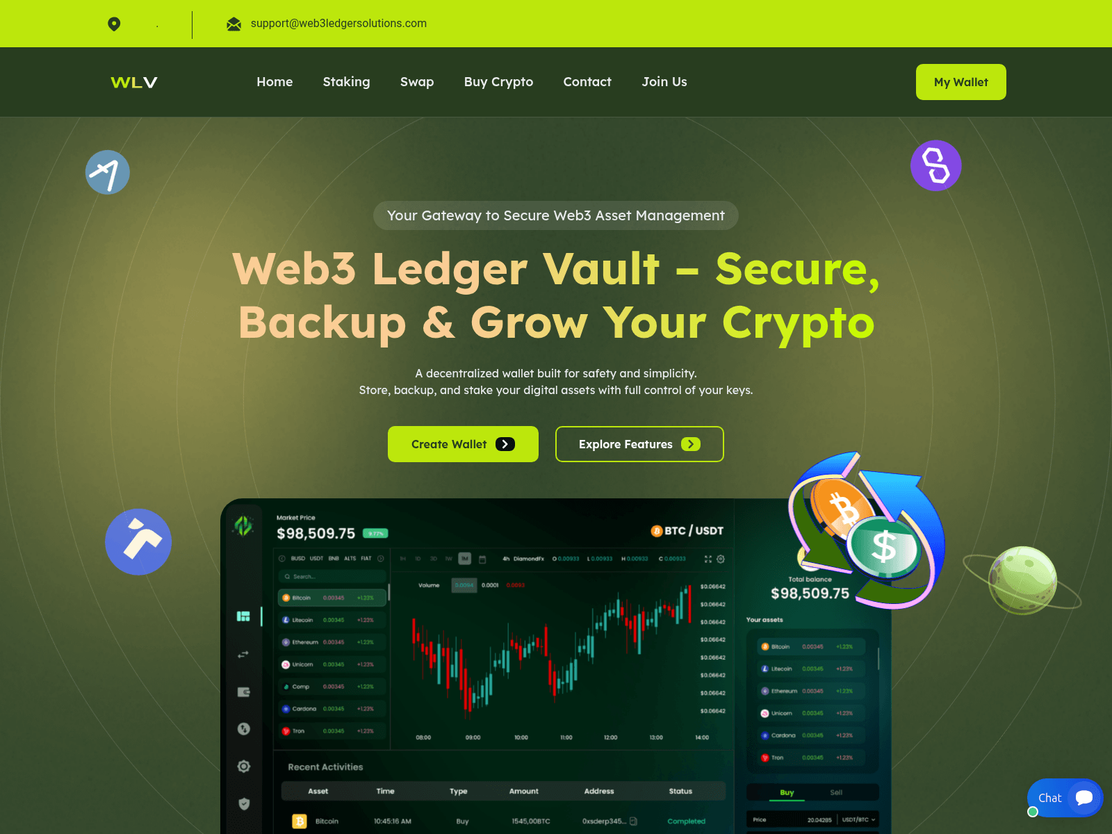 Screenshot of web3ledgersolutions.com