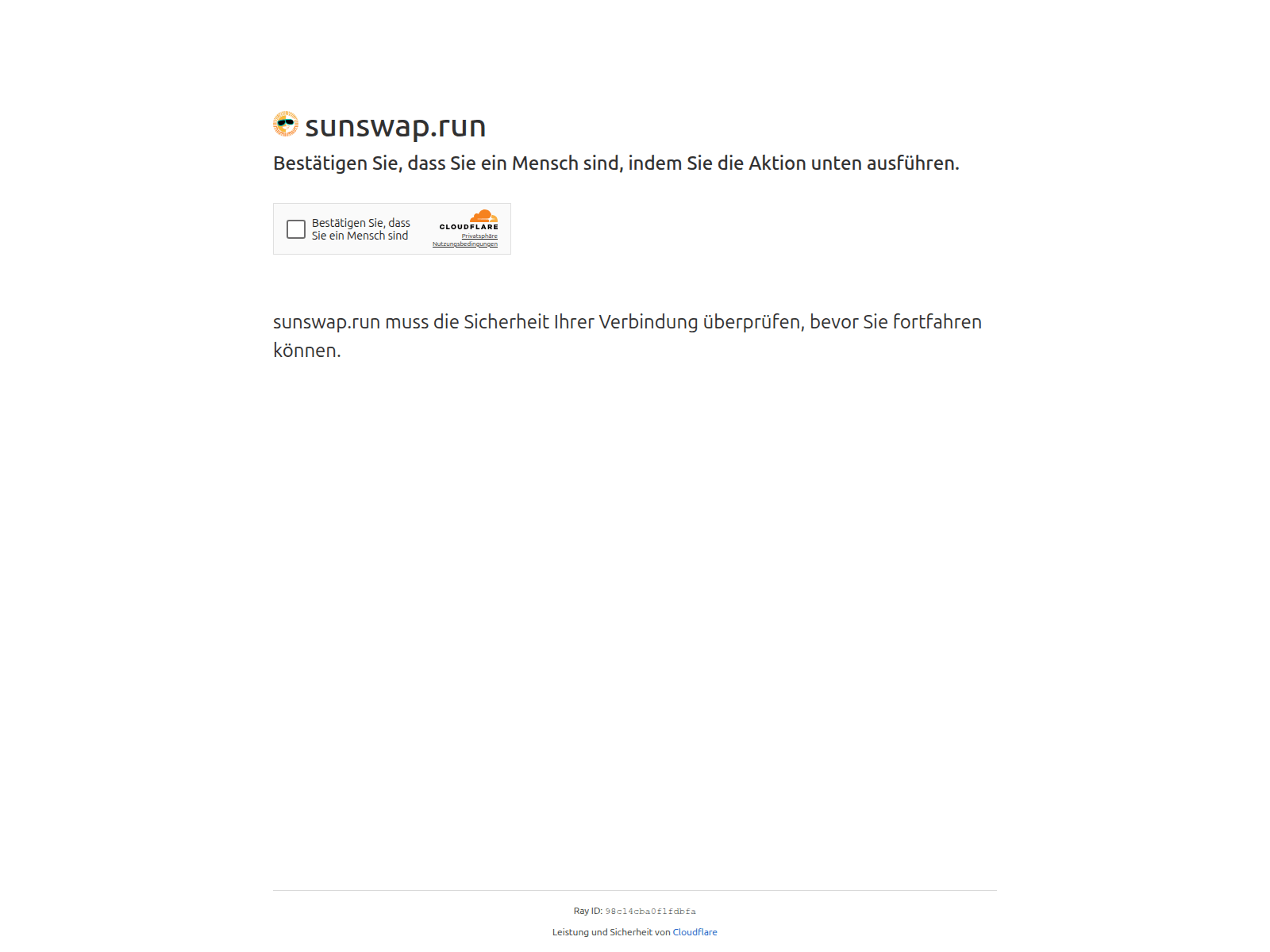 Screenshot of sunswap.run