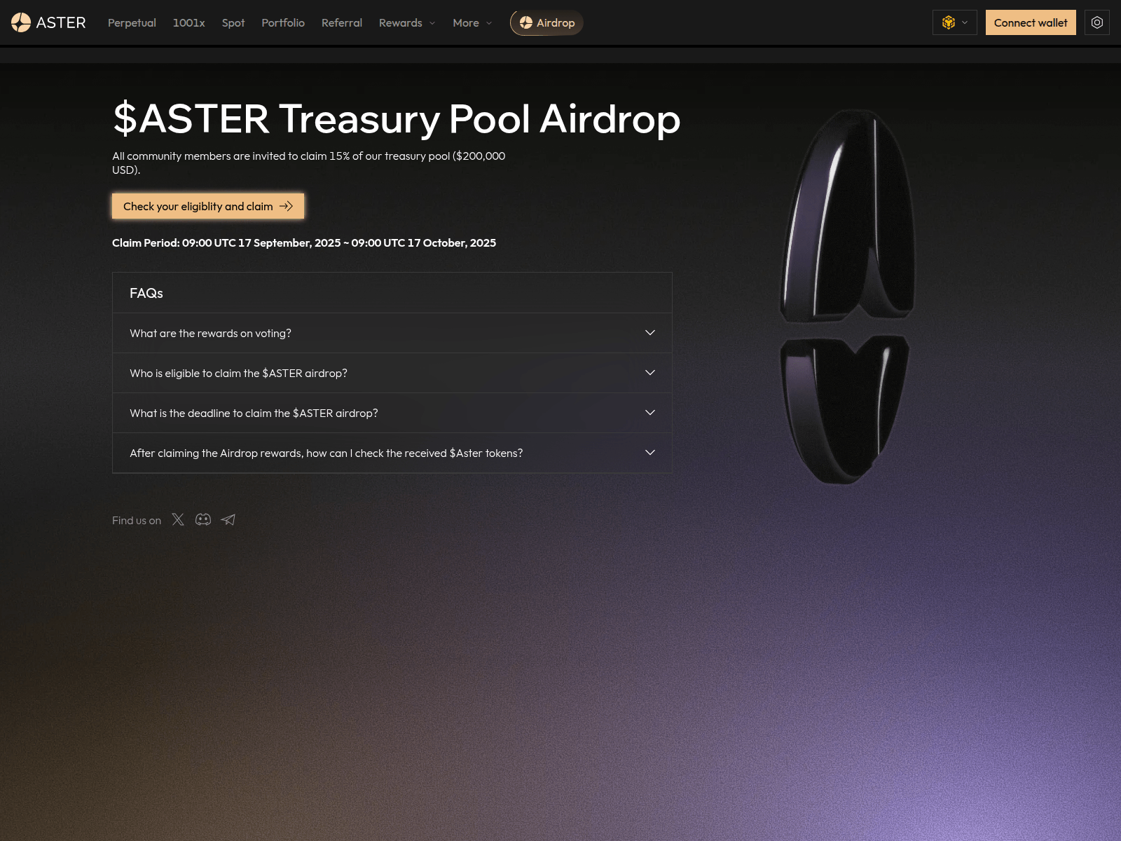 Screenshot of treasury.pools-asterdex.app