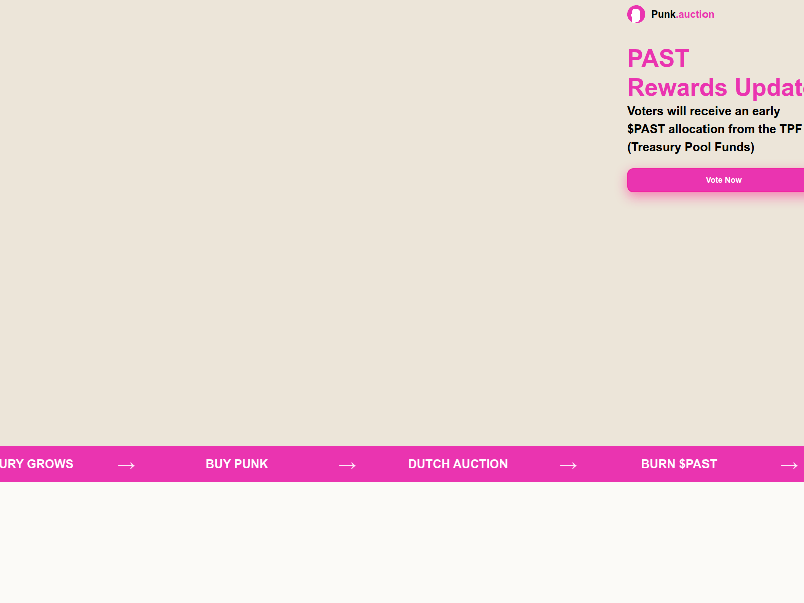 Screenshot of vote-punksauction.votings.workers.dev