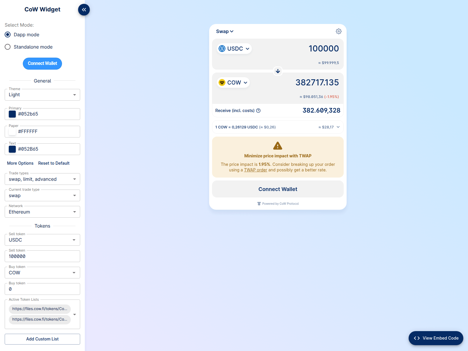 Screenshot of widget-configurator-git-fix-4254-cowswap.vercel.app