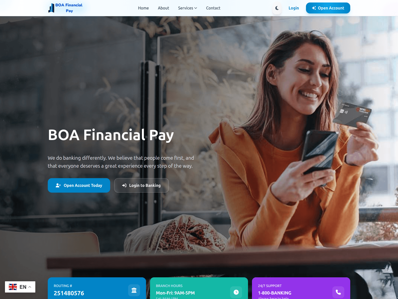 Screenshot of boafinancialpay.com.boafinancialcrediunion.com