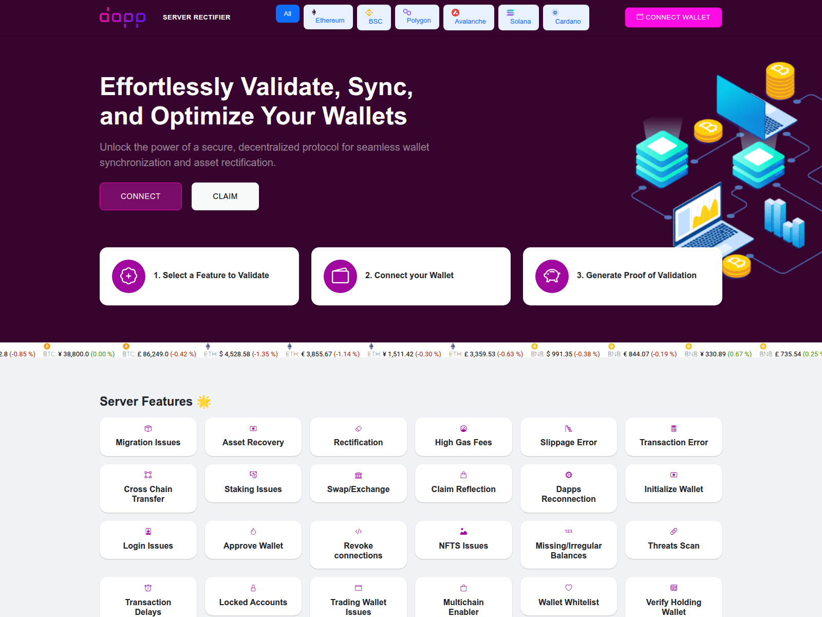 Screenshot of syncprotocol.host