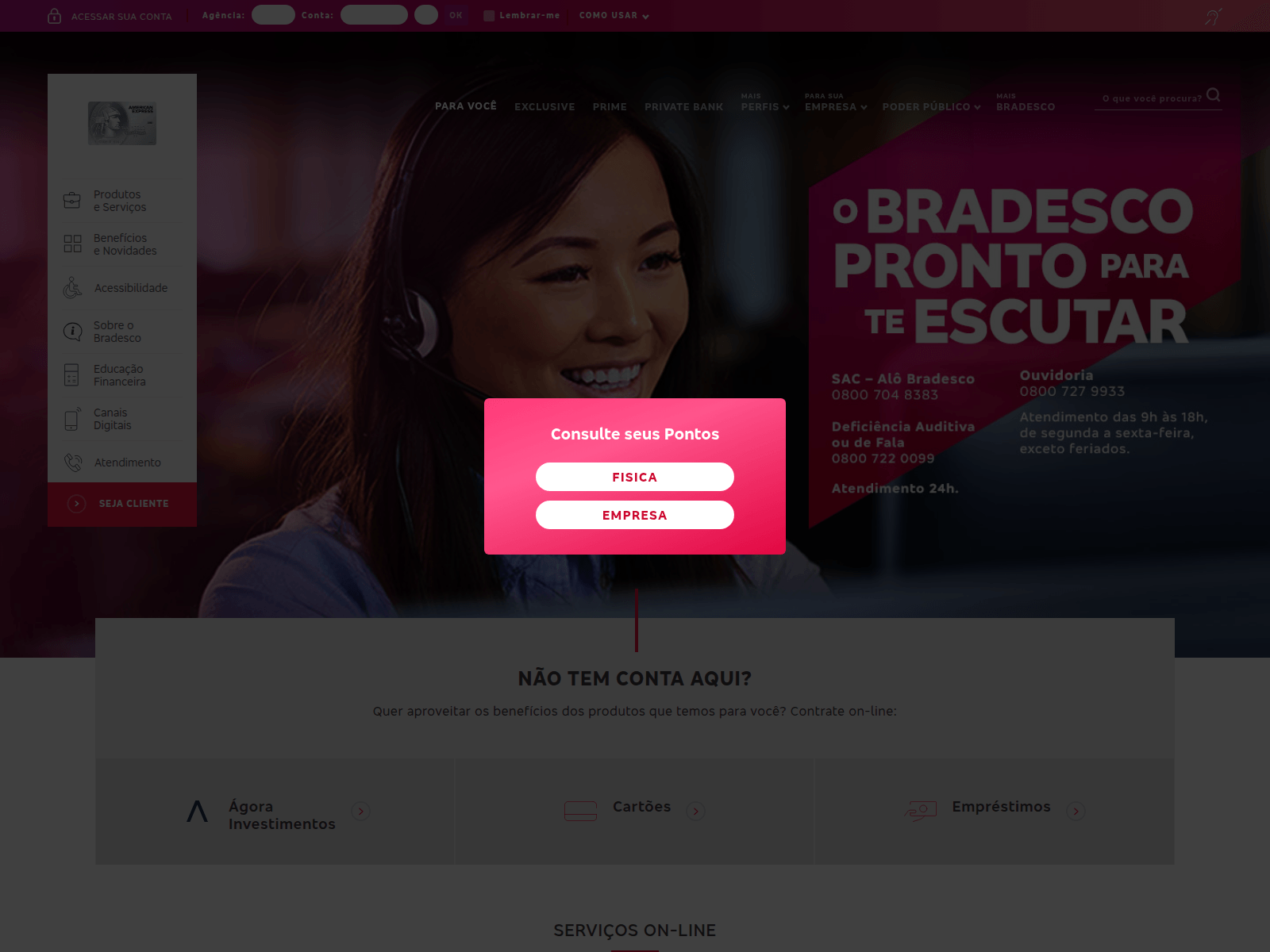 Screenshot of centralatendibradesc0.com