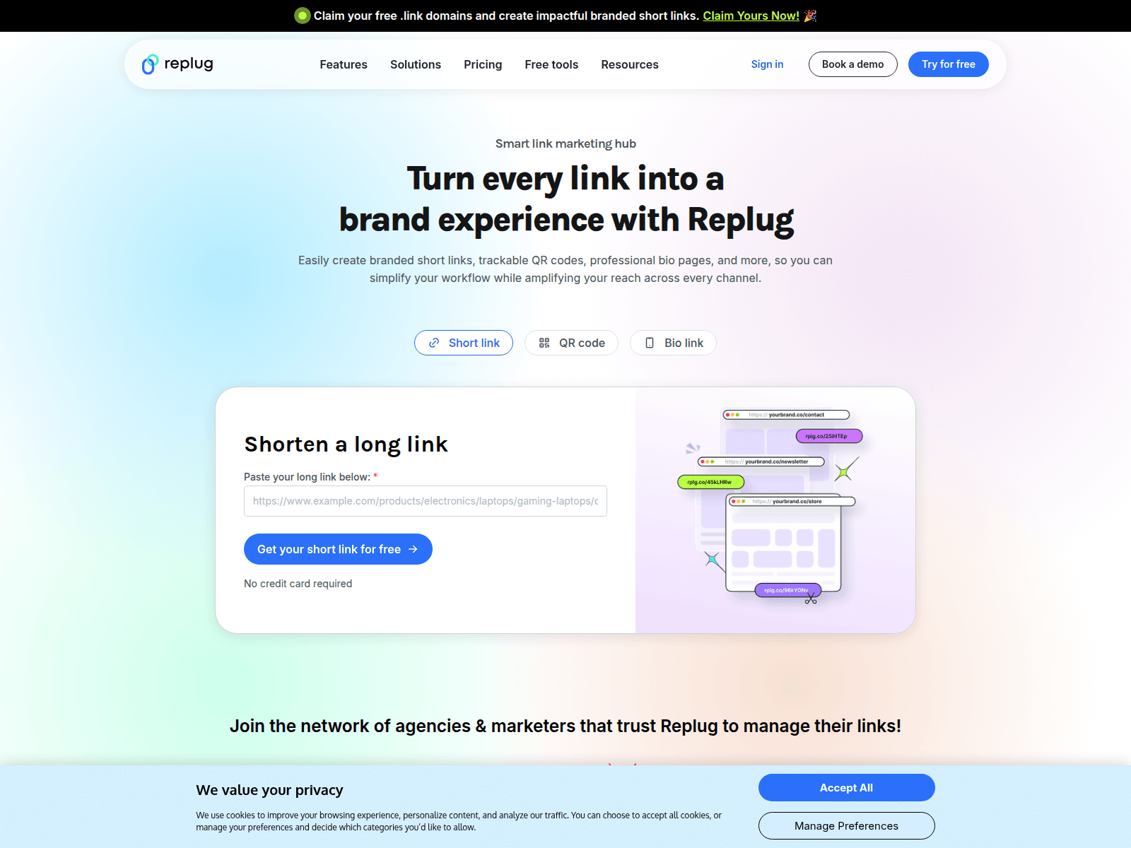 Screenshot of replug.link